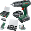 Lutin bosch vert universalact 18v | visseuse-perceuse à percussion sans fil | Batterie 1,5 ah + 2,5 ah + chargeur | + boîtier système et accessoires 06039d4107