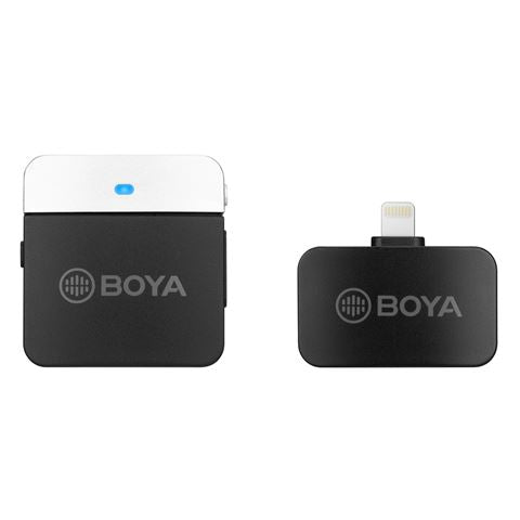Microphone à pince à cravate Boya 2,4 GHz sans fil BY-M1LV-D pour iOS