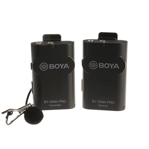 Boya 2,4 ghz duo lavalier microphone sans fil by-wm4 pro-k1