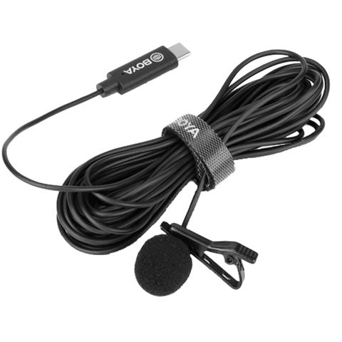 Boya clip-on lavalier microphone by-m3 pour usb-c