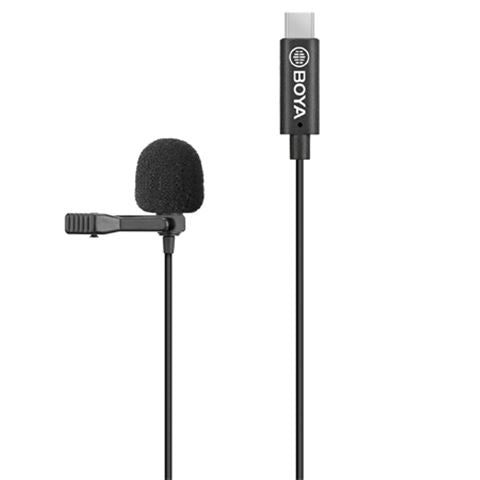Boya clip-on lavalier microphone by-m3 pour usb-c