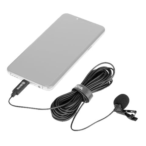 Boya clip-on lavalier microphone by-m3 pour usb-c