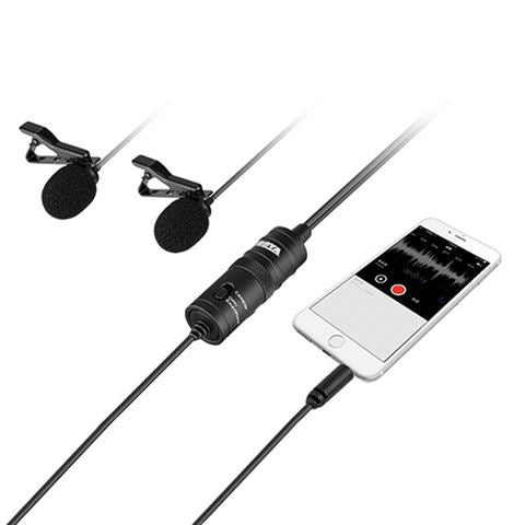 Boya duo lavalier microphone by-m1dm pour smartphone, reflex numérique, caméscopes et pc