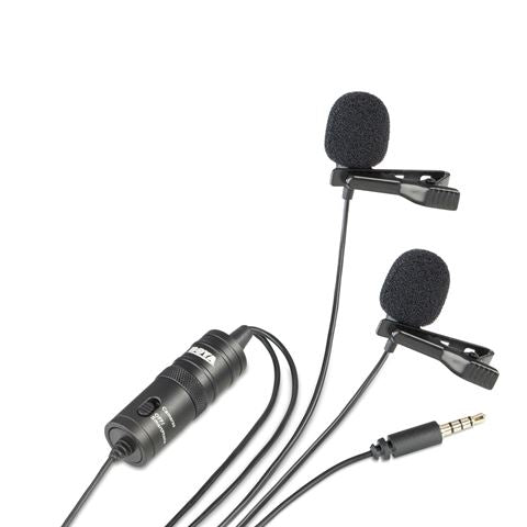 Boya duo lavalier microphone by-m1dm pour smartphone, reflex numérique, caméscopes et pc