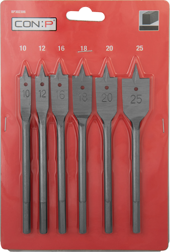 Con:p jeu de fraises à bois 10-25mm 6pcs rouge - bp302306