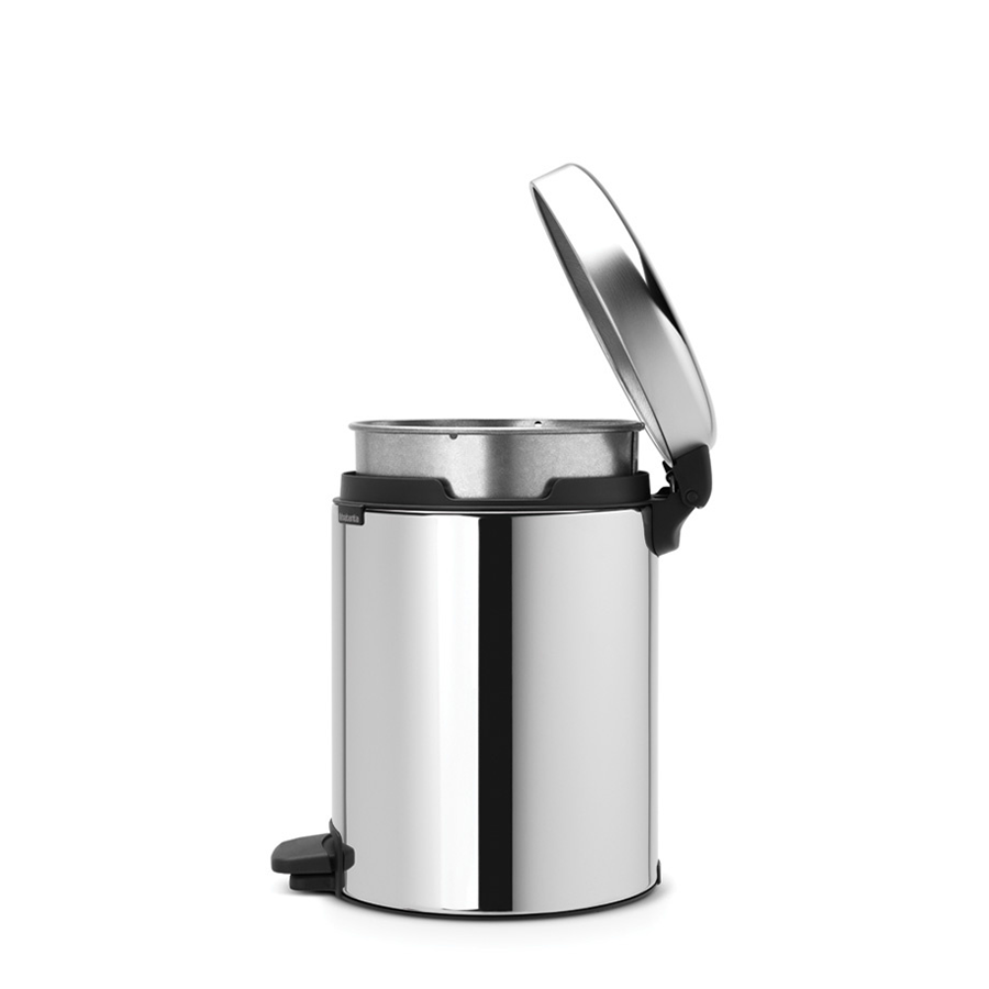 Poubelle à pédale Abi Brabantia newicon 5 litres seau intérieur en métal acier brillant
