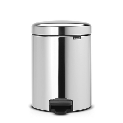 Abi Brabantia poubelle à pédale newicon 5 litres acier brillant
