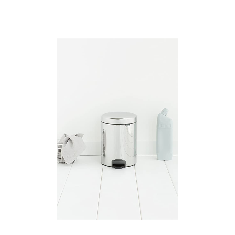 Abi Brabantia poubelle à pédale newicon 5 litres acier brillant