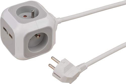 Brennerstuhl alea-power chargeur USB multiprise | 4 fois | 1,4 m h05vv-f 3g1,5 | fr être - 1150101