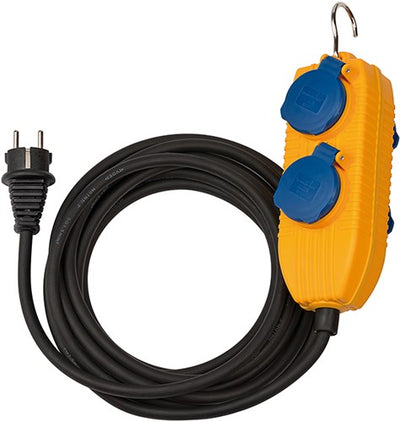 Câble de chantier Brennerstuhl ip54 avec bloc de prises 5m noir h07rn-f 3g1.5 - 1169200010