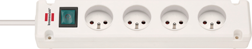 Brennerstuhl multiprise bremounta | 4 fois | blanc | 1,5 m h05vv-f 3g1,5 | avec interrupteur | fr être - 1150651124