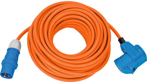 Brennerstuhl rallonge cee ip44 pour camping maritime 25m orange h07rn-f 3g2.5 fiche cee, raccord angle droit 2 - 1167650525