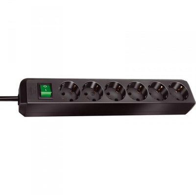 Brennerstuhl eco-line avec interrupteur 6 voies noir 3 m h05vv-f 3g1.5 - 1159500400