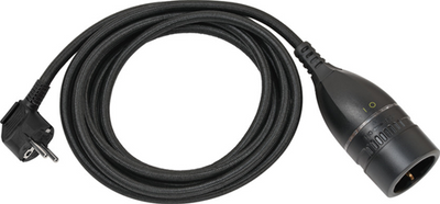 Ngk brennerstuhl fourniture de haute qualité avec interrupteur rotatif et gaine textile 3m h05vv-f 3g1.5 noir - 1161830010
