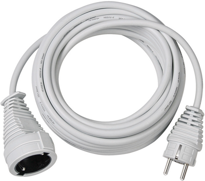 Rallonge en plastique de qualité Brennerstuhl | 10m | blanc | h05vv-f 3g1.5 fr - 1168464