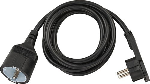 Rallonge en plastique de qualité Brennerstuhl avec fiche plate 2m h05vv-f3g1.5 noir - 1168980020