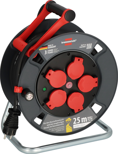 Enrouleur de câble professionnel Brennerstuhl | 300 ku 2200 | IP44 | 25m | h07rn-f 3g2.5 - 9232250100