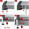 Pinces de table Brennerstuhl avec vis de verrouillage pour prises de bureau en aluminium - 1990500010