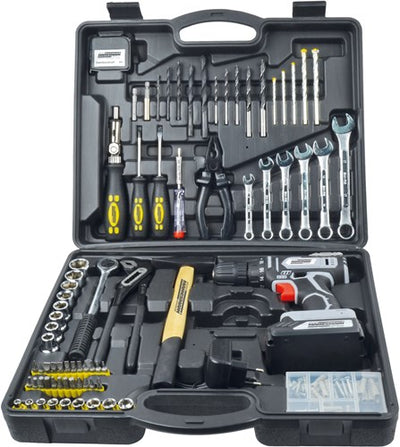 Brüder Mannesmann Brüder Mannesmann Ensemble d'outils en 75 parties avec oreille sans fil 20 V, 1,3 Ah