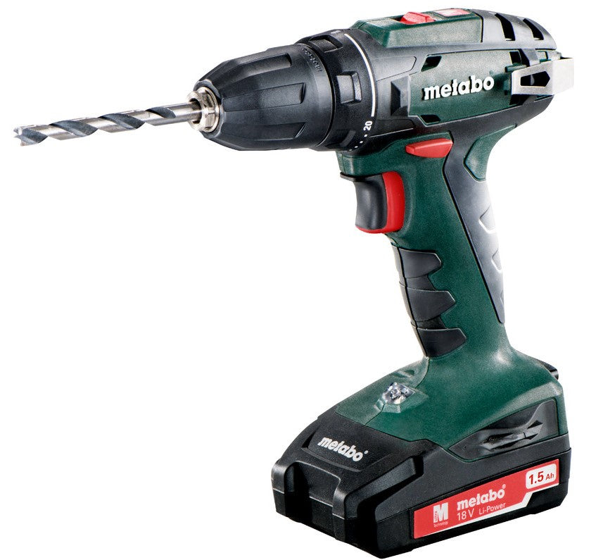 Perceuse/visseuse sans fil Metabo bs 18 | 18v | 2 x 1,5 Ah Li-Power, sc 60 plus | au cas où - 602207550