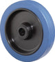 Rouleaux de roue de secours Bs | roue-d. 125 mm capacité de charge 140 kg | caoutchouc bleu | comme-d. 15 mm longueur du moyeu 50 mm | 1 pièce - b61.125 b61.125