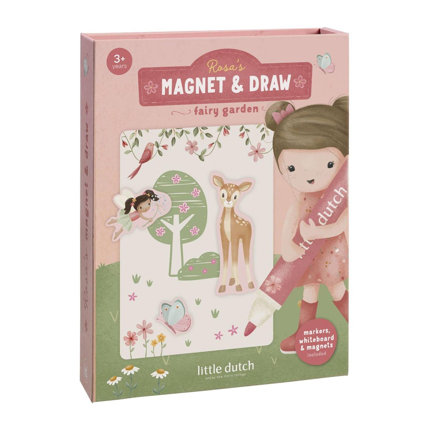 Ensemble de panneaux et d'aimants Little Dutch Rosa Friends