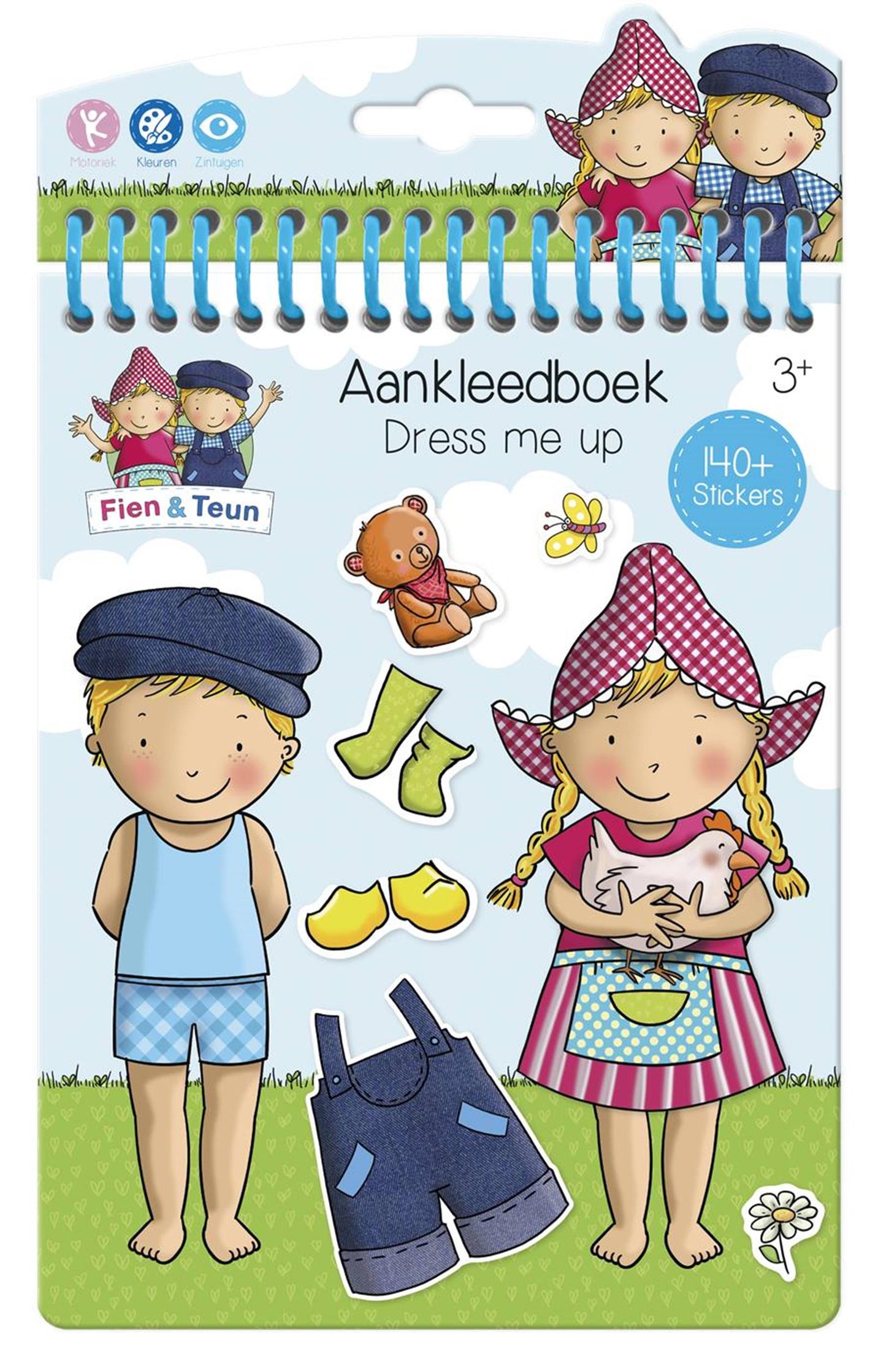Bambolino fien teun dress me up autocollant livre d'habillage et de coloriage livret de vacances filles 24 pièces - jouets éducatifs junior à partir de 3 ans autocollant et coloriage