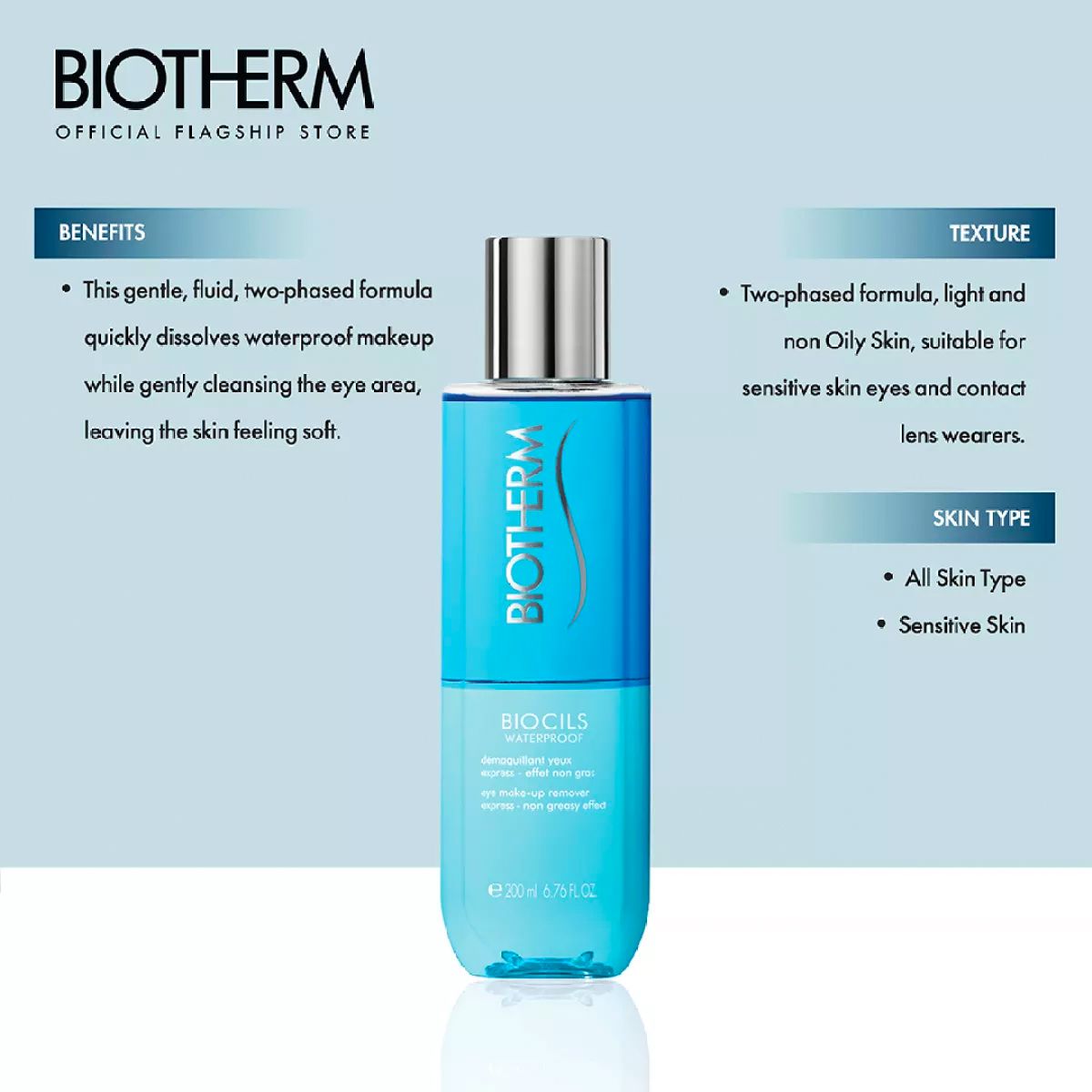 Biotherm biotherm imperméable maquillage enterner biociles bouteille 100 ml dames