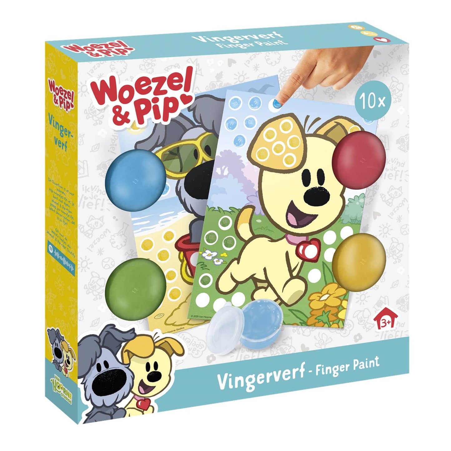 Bambolino woezel pip creative avec peinture au doigt - jouets créatifs artisanat junior enfant d'âge préscolaire - à partir de 2 ans - conseil cadeau junior