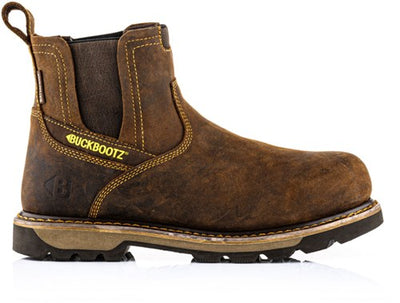 Buckbootz slip-on b1180 s3 | brun foncé | taille 41 - 5055138021934