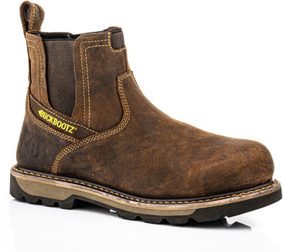 Buckbootz slip-on b1180 s3 | brun foncé | taille 43 - 5055138021958