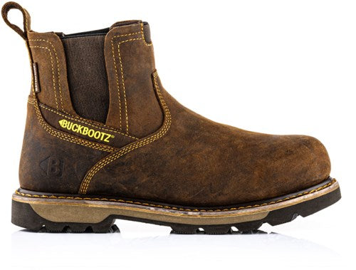 Buckbootz slip-on b1180 s3 | brun foncé | taille 47 - 5055138021996