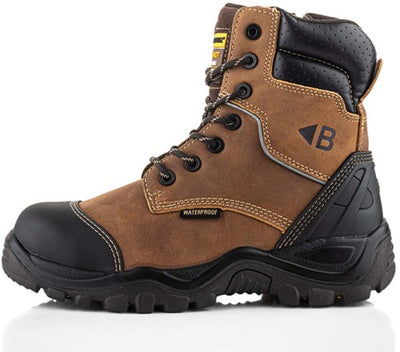 Chaussure de travail Buckbootz bsh008wpnm haute s3 + kn | marron | taille 41 - 00.176.031.41