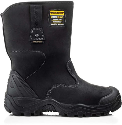 Chaussure de travail Buckbootz botte de travail chevrotine bsh010 s3 | brun foncé | taille 43 - 00.176.070.43