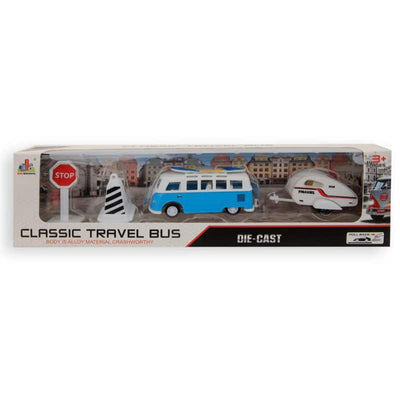 Bus de voyage Jonotoys avec jeu de caravanes