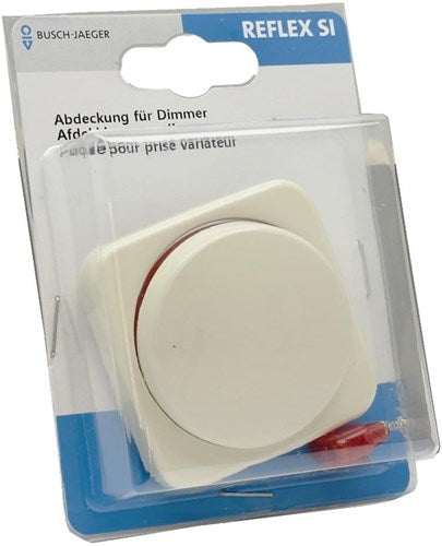 Plaque de recouvrement crème Busch Jaeger + bouton variateur - 4695050