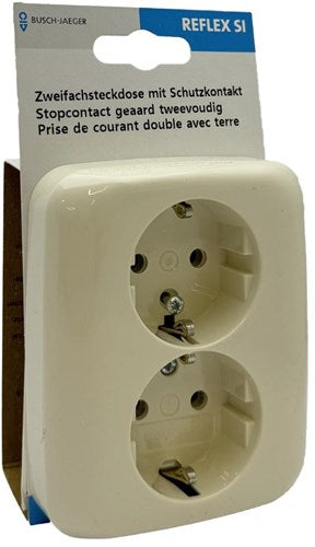 Busch Jaeger prise encastrable crème RA double - 4695010