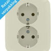 Busch Jaeger prise encastrable crème RA double - 4695010