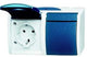 Busch Jaeger SWD prise en saillie RA double horizontale bleue - 4696010