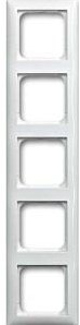 Cadre de couverture blanc à 5 volets Busch Jaeger - 4694150