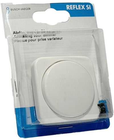 Plaque de recouvrement blanche Busch Jaeger + variateur à bouton - 4695550