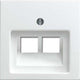 Busch Jaeger plaque de recouvrement blanche UTP double - 4694070