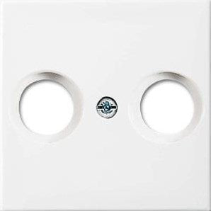 Plaque de recouvrement blanche Busch Jaeger pour câble coaxial - 4694090