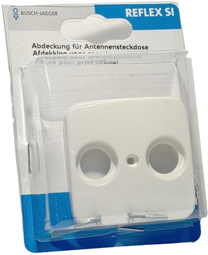 Plaque de recouvrement blanche Busch Jaeger pour câble coaxial - 4695570