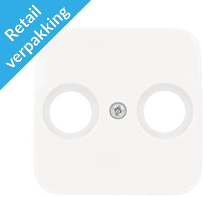Plaque de recouvrement blanche Busch Jaeger pour câble coaxial - 4695570
