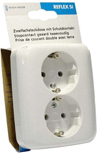 Busch Jaeger prise encastrable blanche RA double - 4695510