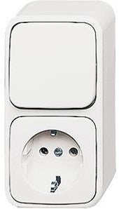 Busch Jaeger interrupteur combiné en saillie blanc ra - 4693210