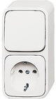 Busch Jaeger interrupteur combiné en saillie blanc ra - 4693210