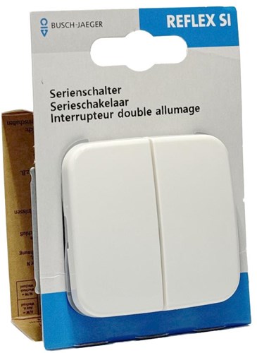 Interrupteur + bascule Busch Jaeger série blanche - 4695530