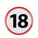 Bouton panneau de signalisation 18 ans ø15cm